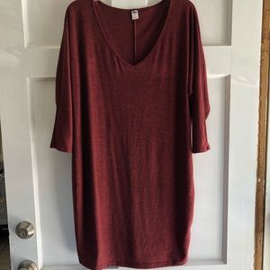 Maroon t shirt dress
